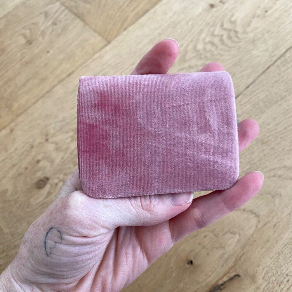 Tyler Ellis Micro Mini Candy Clutch Velvet Purse in Pink - Picture 3 of 8